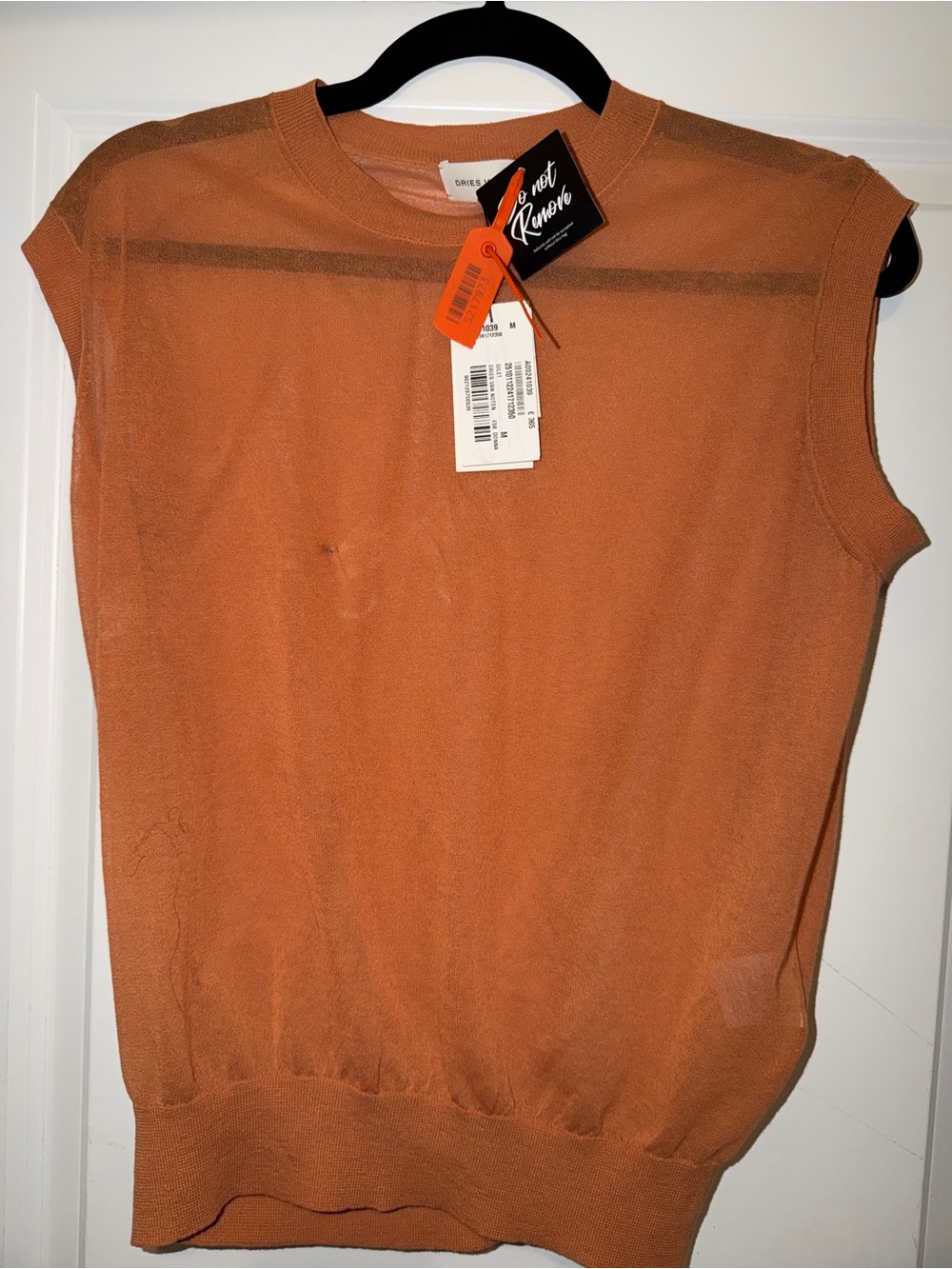Dries Van Noten Coral Knit Sleeveless Top